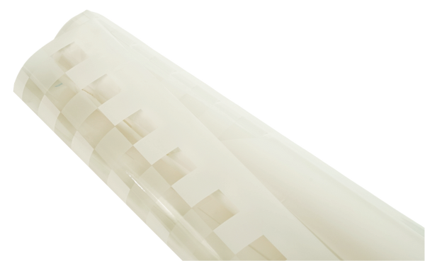 papel celofán con cuadros