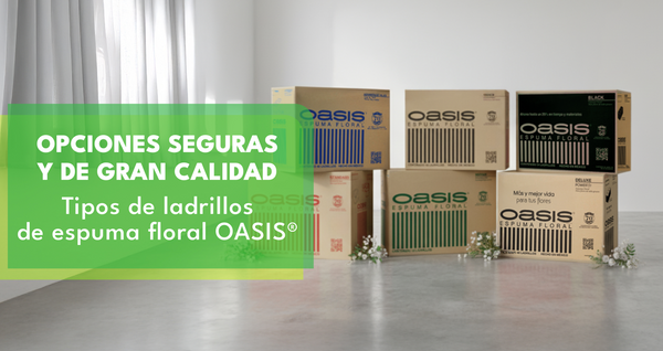 Tipos de espuma floral OASIS® en caja disponibles en México
