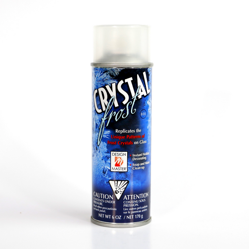 Spray para crear patrones de cristales escarchados sobre vidrio y superficies no porosas, con un acabado congelado en 15 minutos. Fácil de limpiar con agua. Ideal para bases de vidrio, espejos y ventanas. Presentación en piezas individuales de 6 oz (170 g).