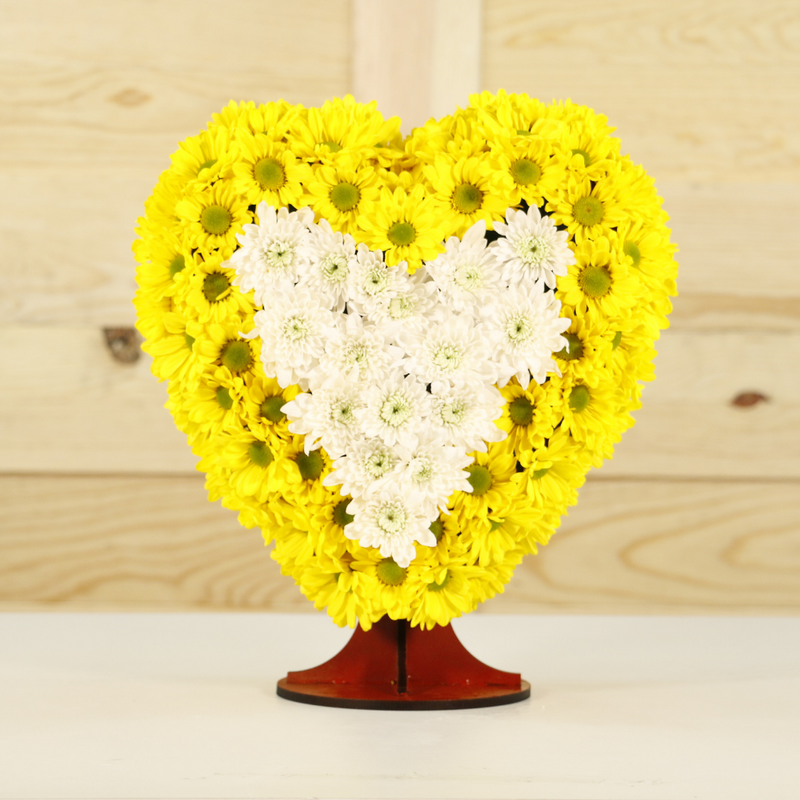 Mecánico de corazón con espuma floral OASIS® y base de MDF, ideal para arreglos florales en 3D. Fácil de pintar o cubrir con follaje. Disponible en piezas individuales y cajas con 4 piezas. Dimensiones: 12.5" de alto x 10.12" de ancho.