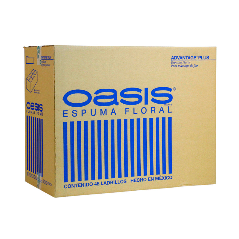 Espuma floral Advantage: calidad y economía en un solo producto. Perfecta para todo tipo de flores y respaldada por OASIS®. Caja con 48 piezas.