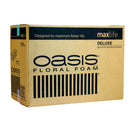 La espuma Floral OASIS® Maxlife ofrece soporte estable y mantiene tus arreglos frescos por más tiempo. Ideal para eventos y decoración en el hogar. Caja con 48 piezas.