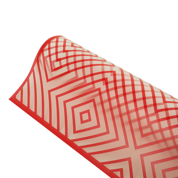 PAPEL CELOFAN TRANSPARENTE CON CUADROS