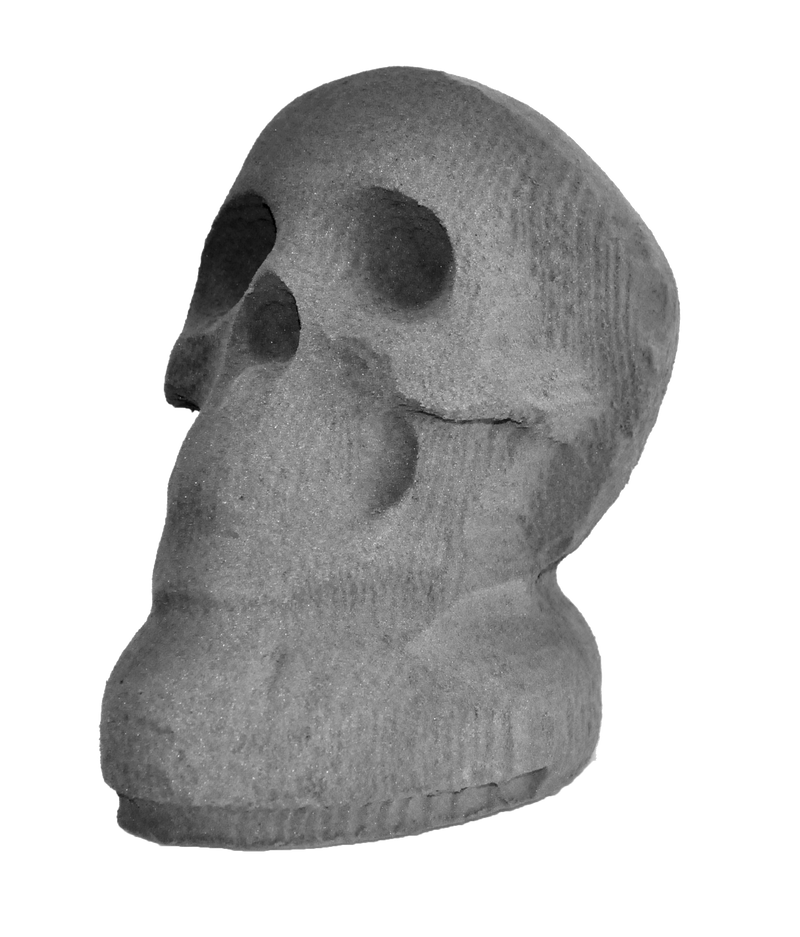 Calavera 3D OASIS® Black, creada especialmente para la temporada de día de muertos y halloween. Pieza tridimensional elaborada con espuma OASIS® Black.