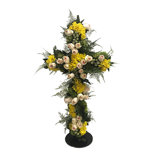 Stand de usos Múltiple OASIS® es el aliado perfecto para tus diseños.Alambrón metálico. Ideal para cruces y otros productos florales. Base metálica que proporciona estabilidad a tu producto. Disponible en piezas individuales. 83 cm de altura x 20 cm de diámetro 3/8? de grosor